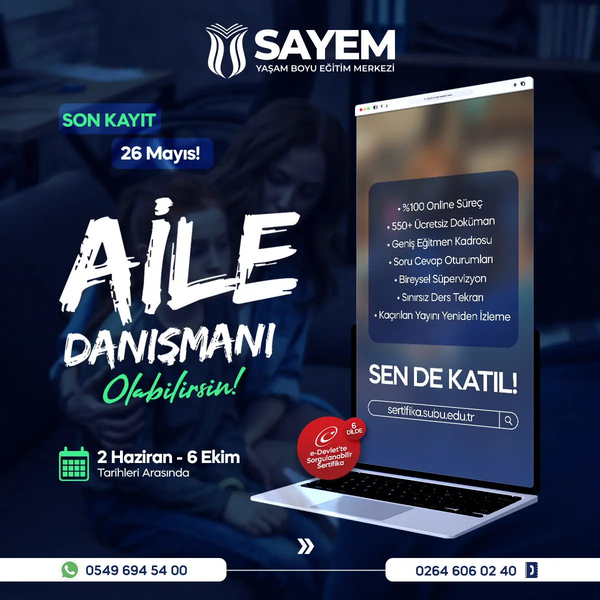 Aile Danışmanlığı Eğitimi Sertifikası