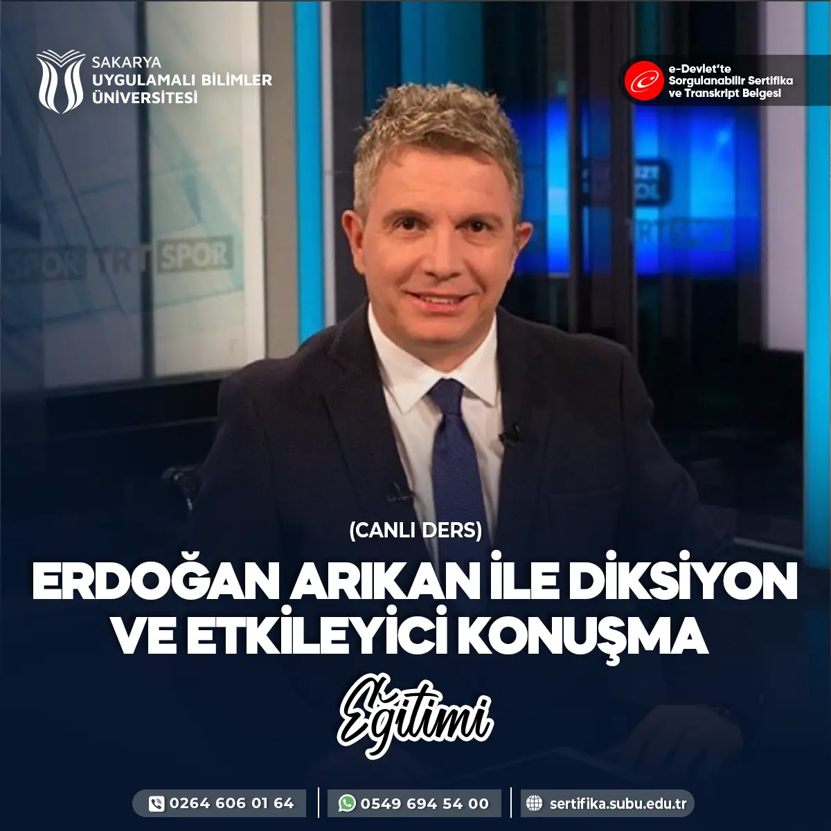 Erdoğan Arıkan ile Diksiyon ve Etkileyici Konuşma Sertifika Programı