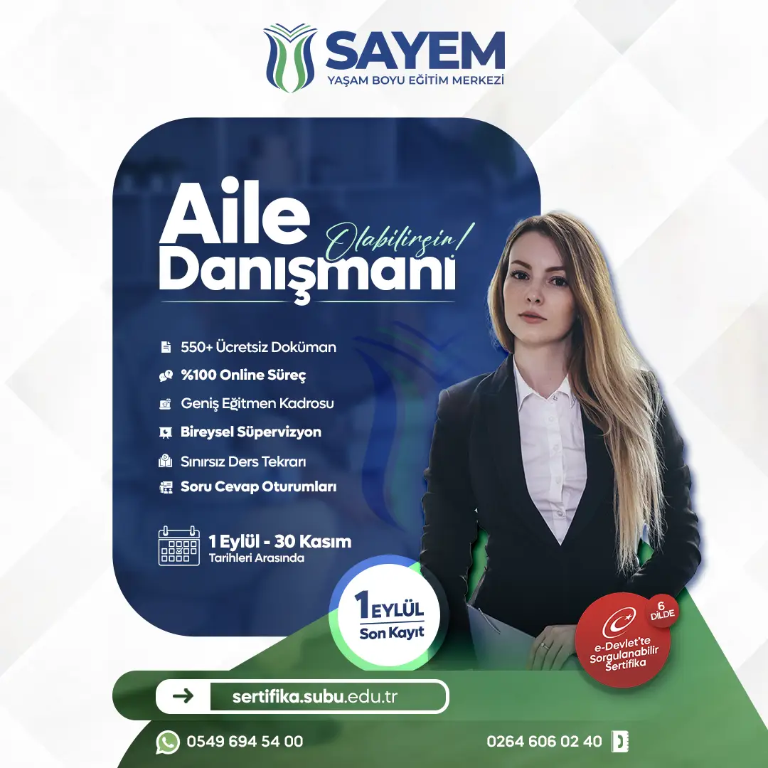 Aile Danışmanlığı Eğitimi Sertifikası