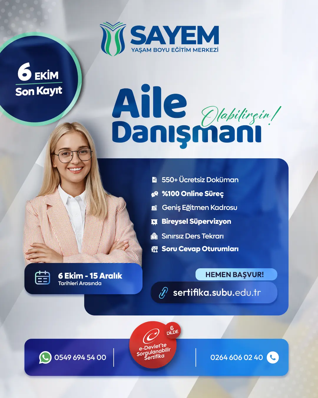 Aile Danışmanlığı Eğitimi Sertifikası