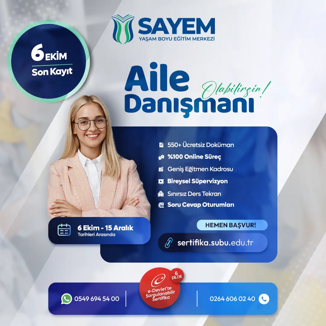 Aile Danışmanlığı Eğitimi Sertifikası