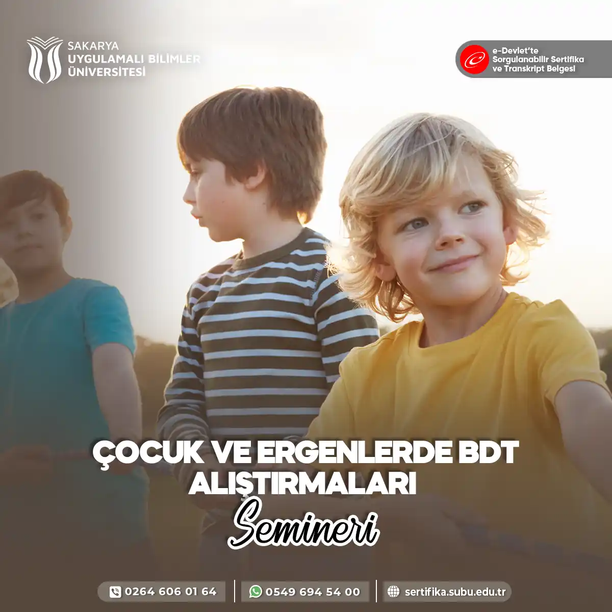 Çocuk ve Ergenlerde BDT Alıştırmaları Semineri