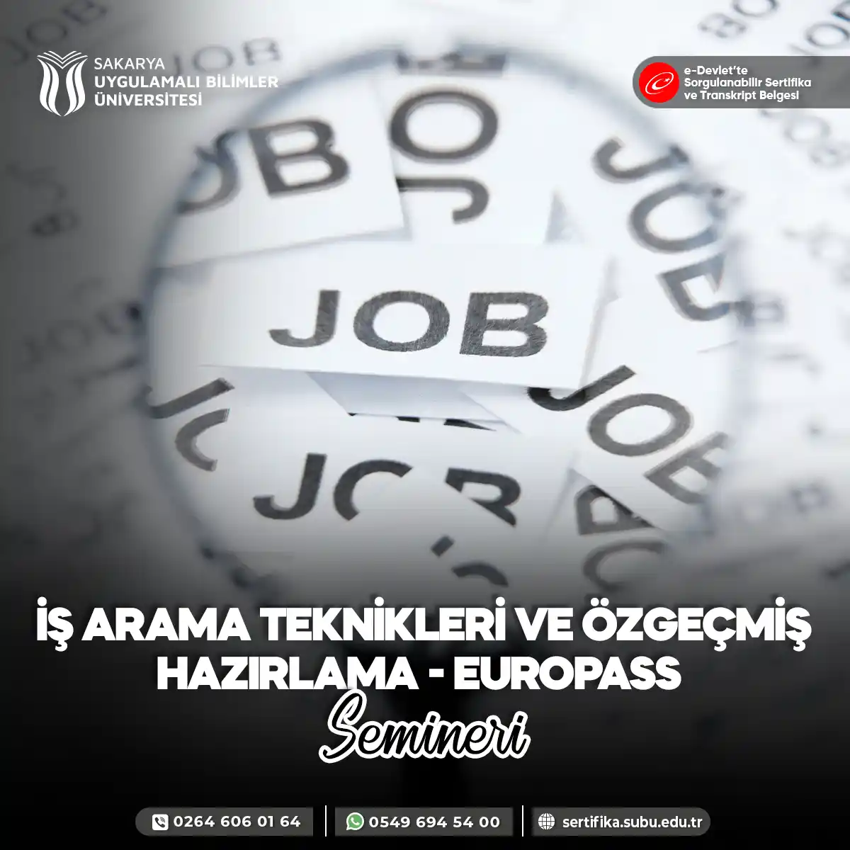 İş Arama Teknikleri ve Özgeçmiş Hazırlama - Europass Semineri