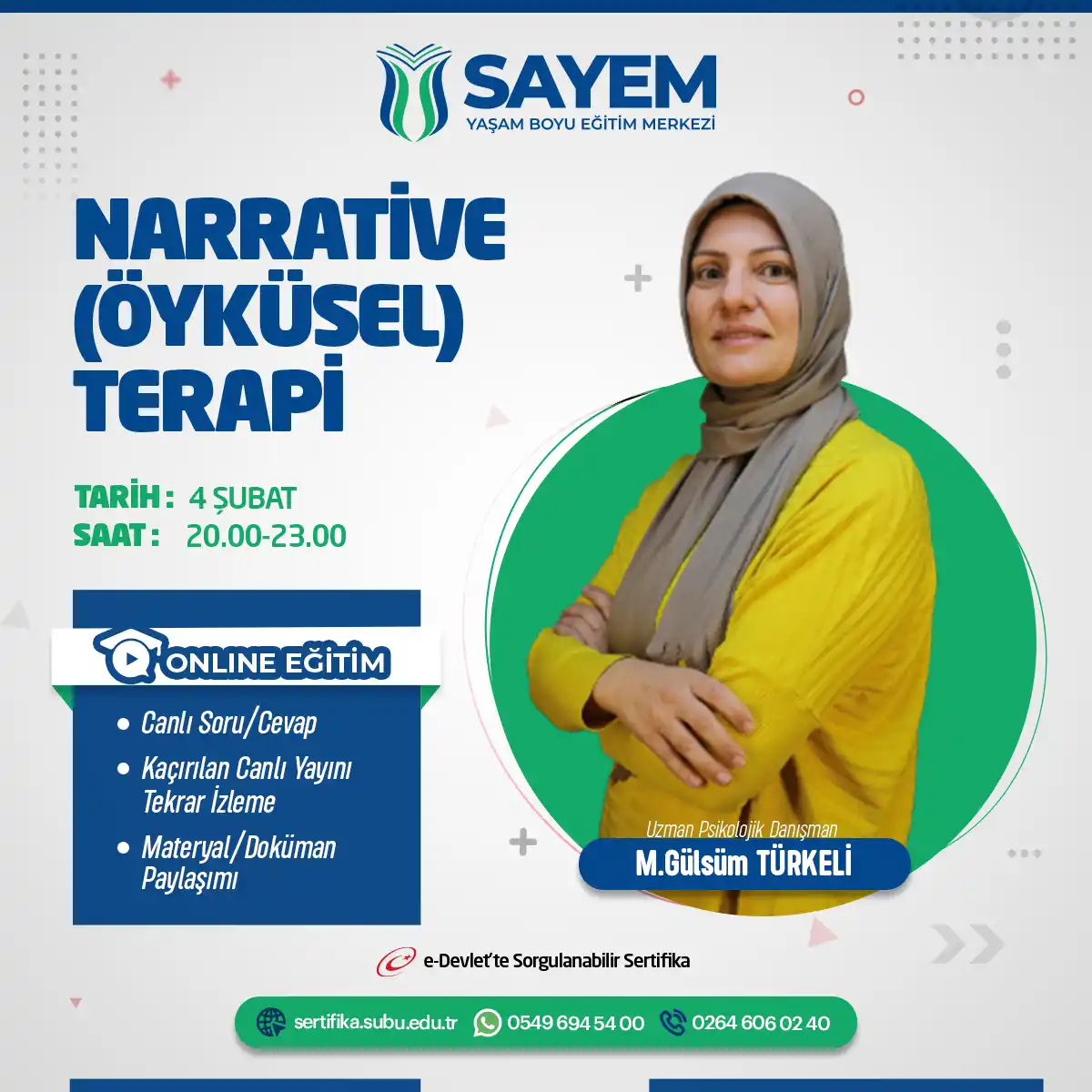 Narrative (Öyküsel) Terapi Eğitimi (CANLI) 