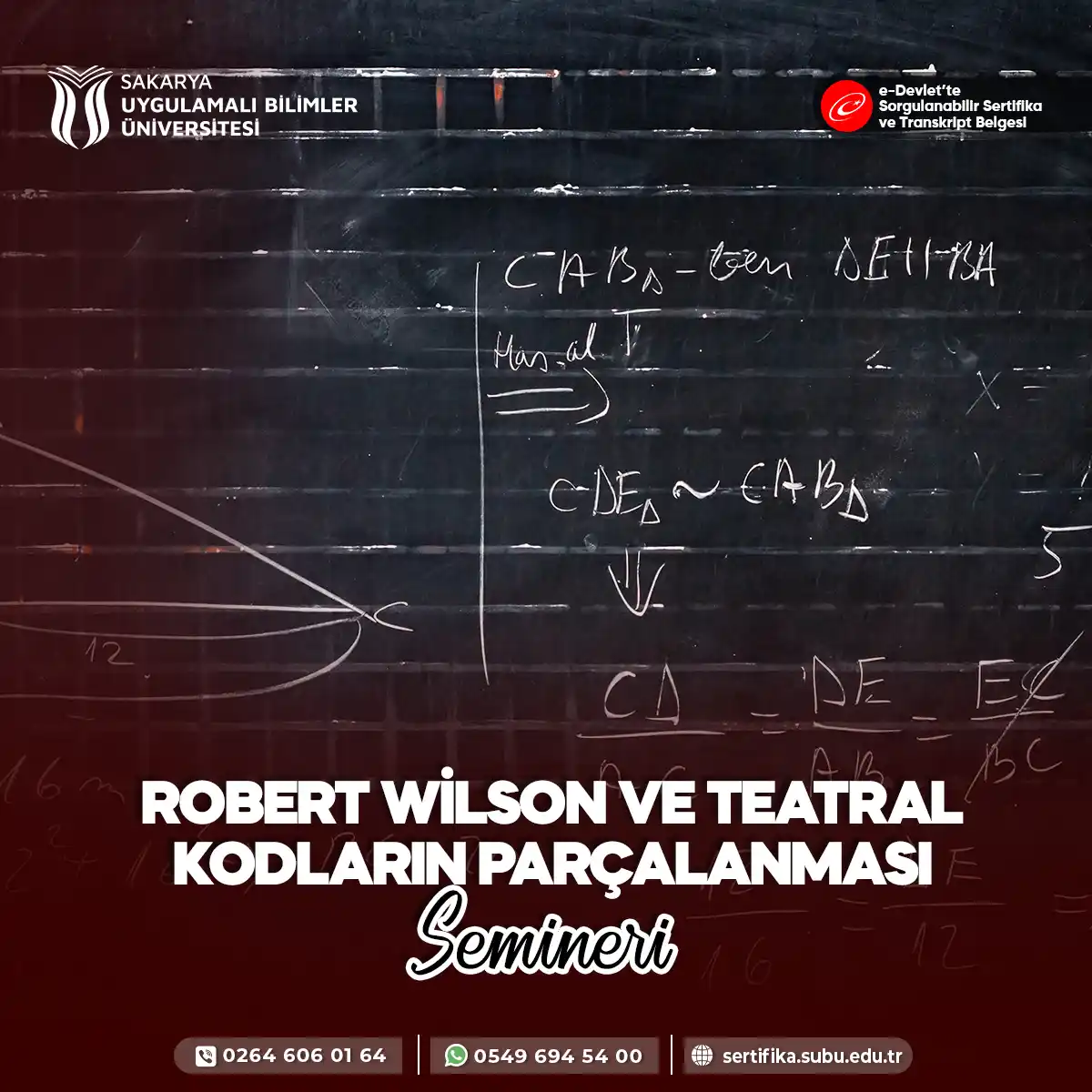 Robert Wilson ve Teatral Kodların Parçalanması Semineri