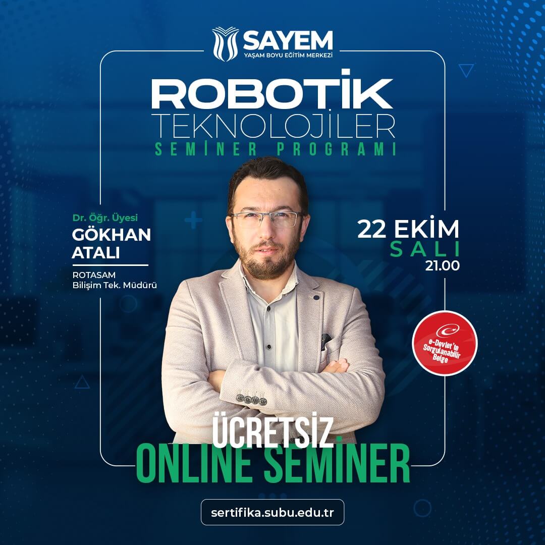 Ücretsiz - Robotik Teknolojiler Seminer Programı