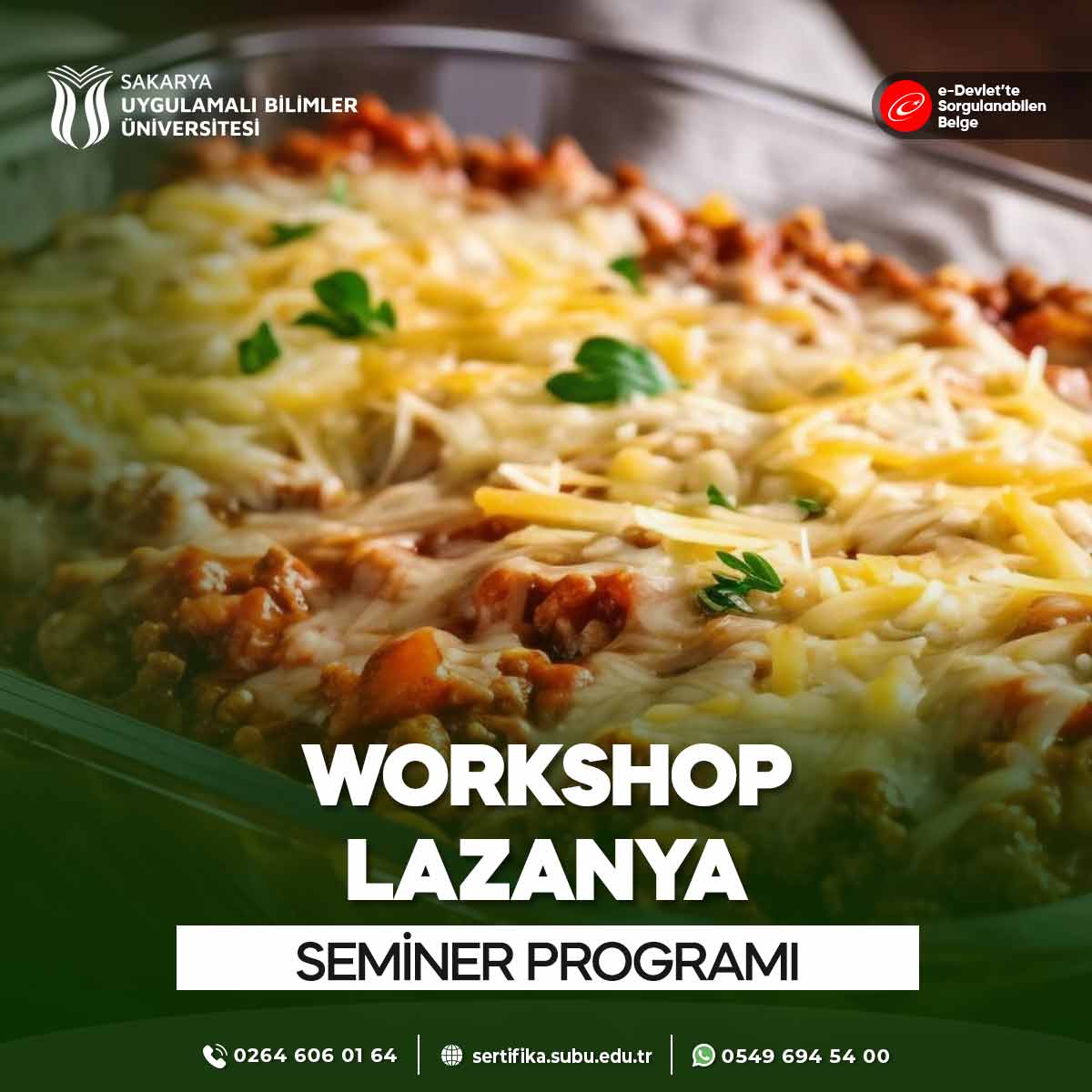 İtalyan Klasiği Lazanya Workshop